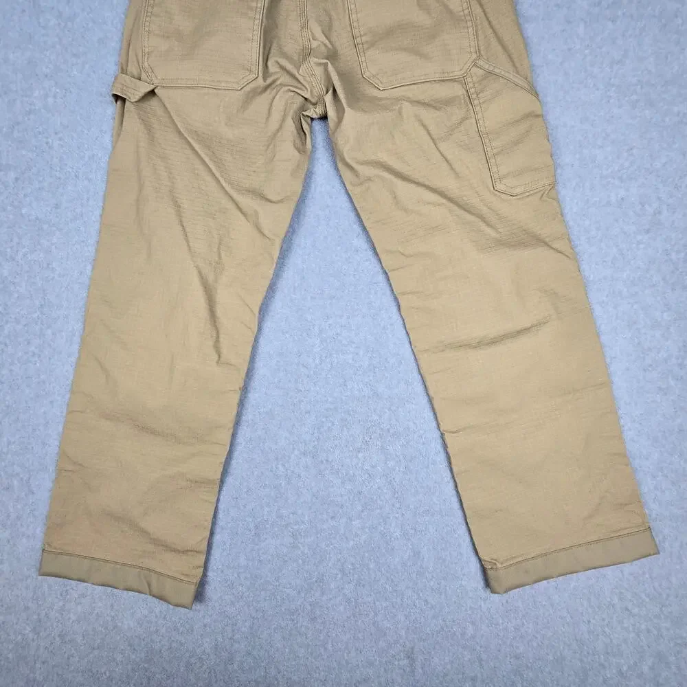 Ridgecut Toughwear 34x30 Beige Ripstop Work Pants Reinforced Double Knee - Picture 7 of 14